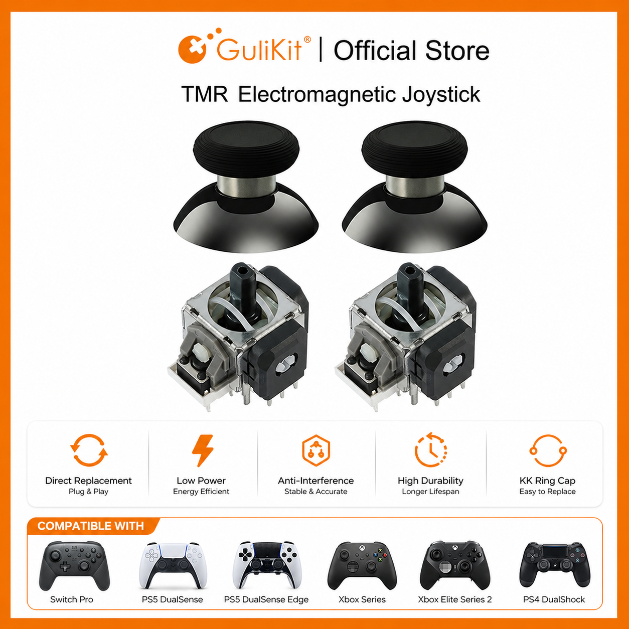 Gaming Accessories Ps5 - GuliKit TMR Joystick with Stick Cap
