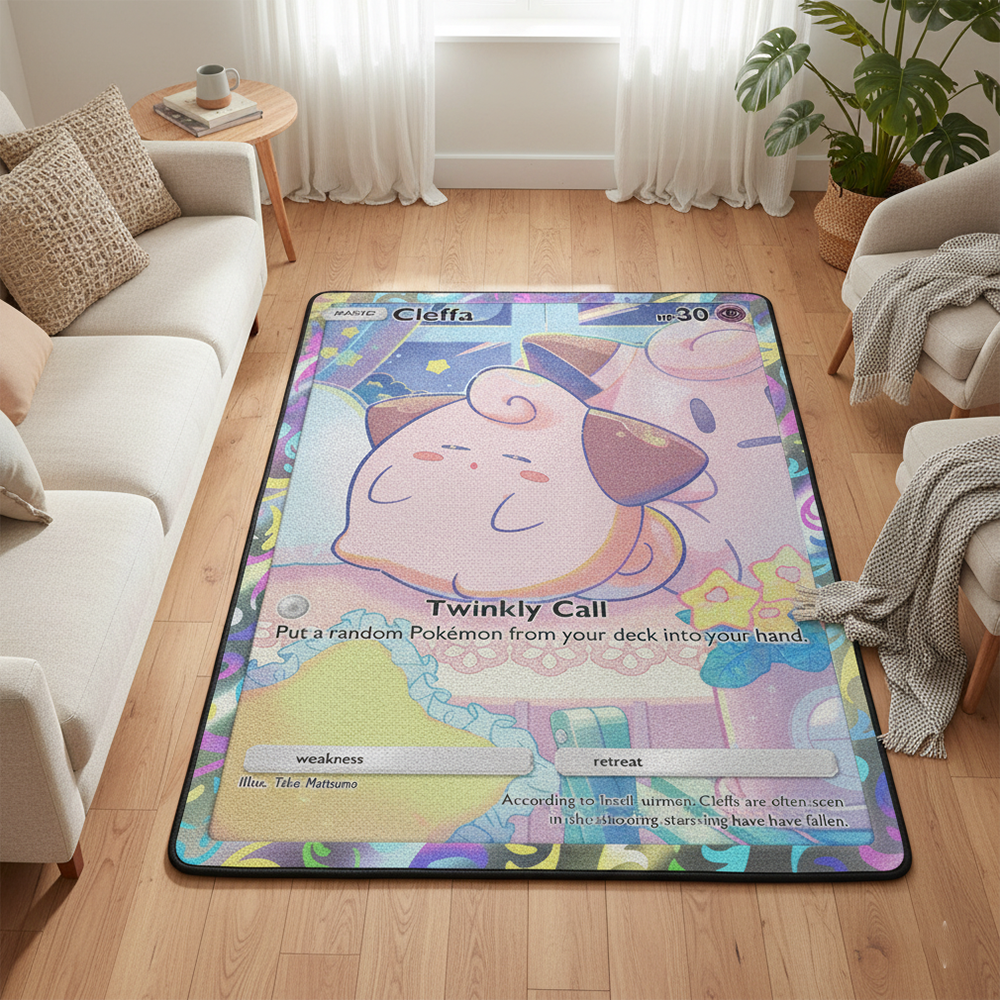 Pokemon Cleffa Anime Rug Kawai - đánh giá và giá Gaming Accessories Kawaii