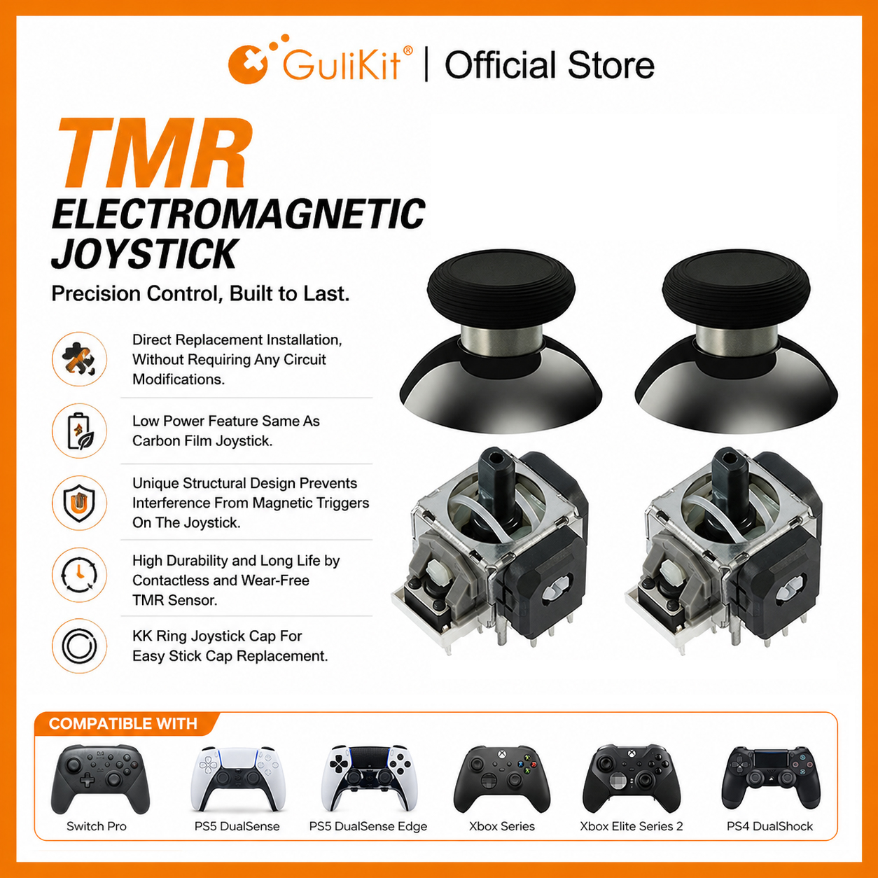10 Pairs GuliKit TMR Joystick  - đánh giá và giá Gaming Accessories Ps5