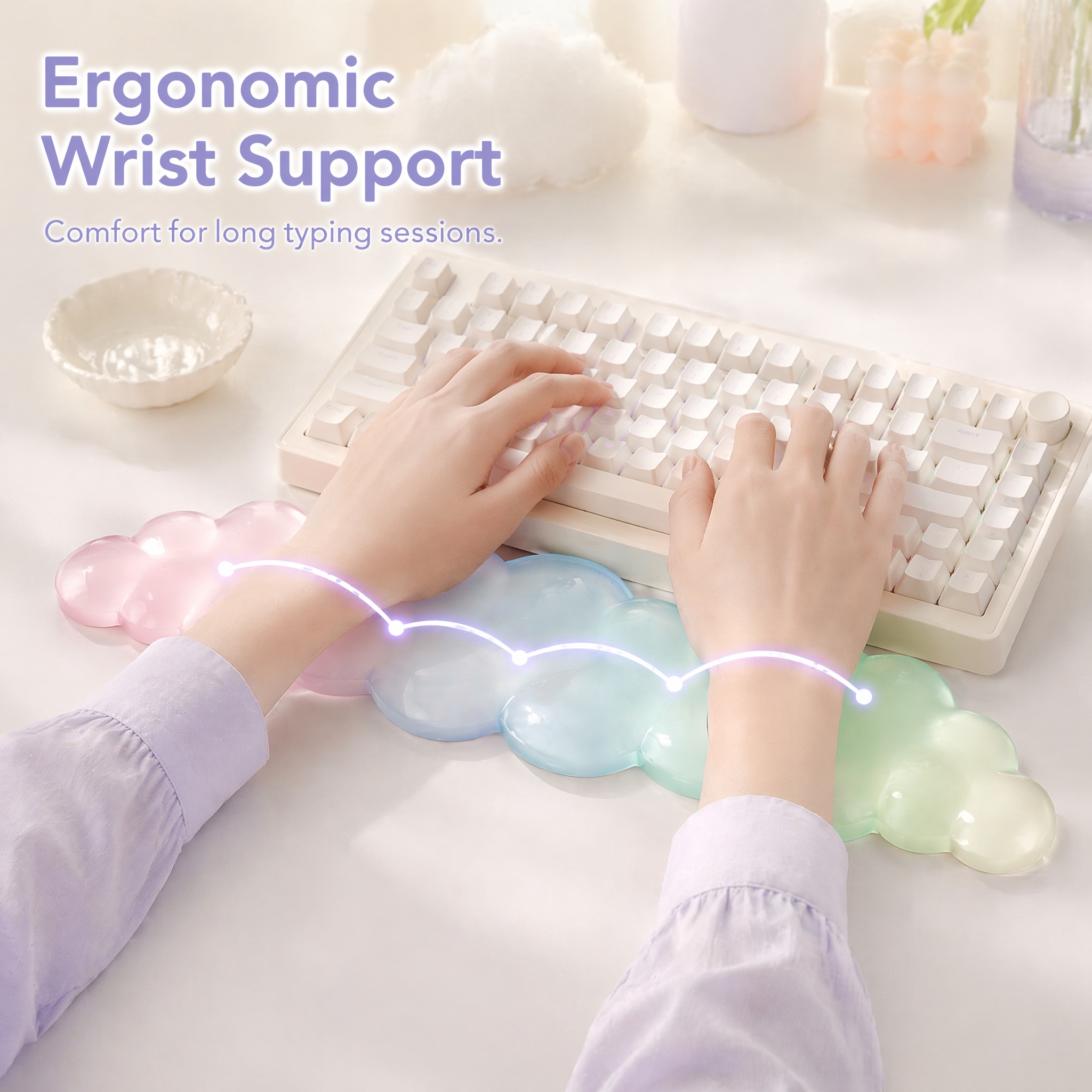 Cute Cloud Ergonomic Wrist Res - đánh giá và giá Gaming Accessories On Sale