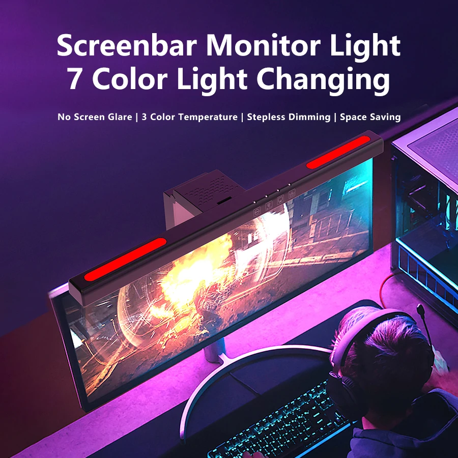 USB Stepless Dimming Screen Ha - đánh giá và giá Gaming Accessories For Bedroom