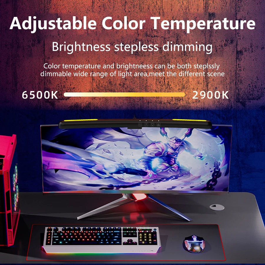 USB Stepless Dimming Screen Ha - đánh giá và giá Gaming Accessories For Bedroom