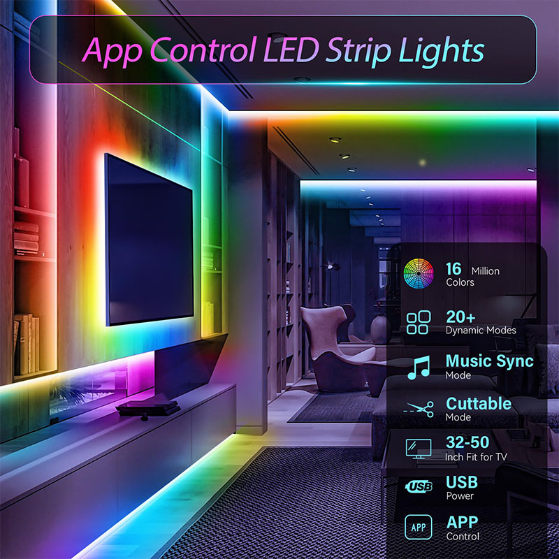 USB RGB LED Strip SMD3535 With - đánh giá và giá Gaming Accessories For Bedroom
