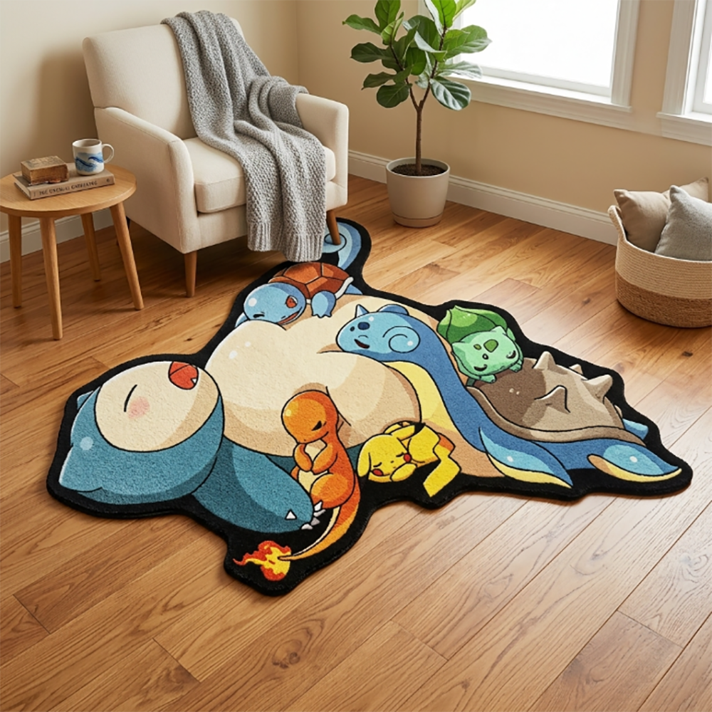 Cute Pokemon Floor Mat Snorlax - đánh giá và giá Gaming Accessories For Bedroom