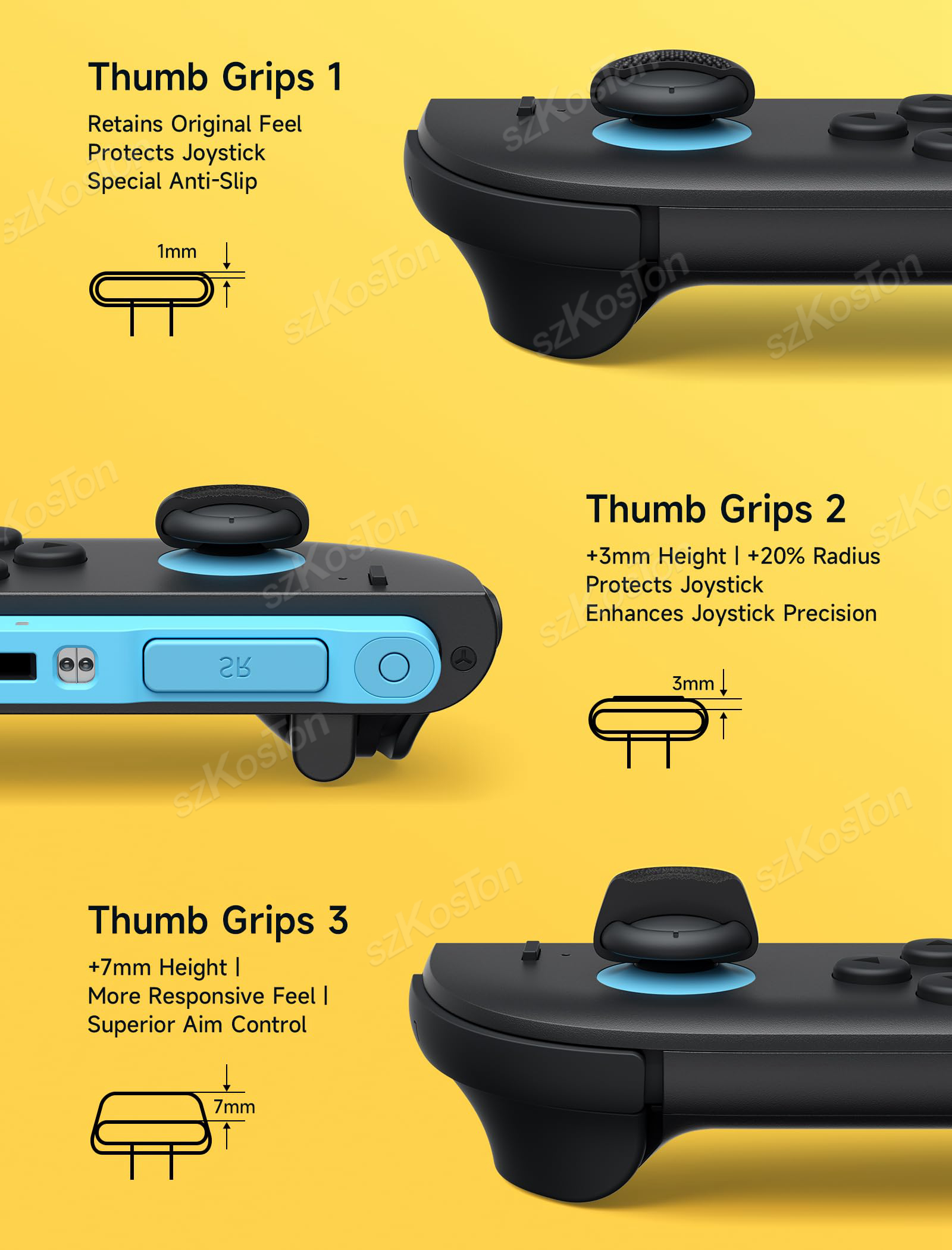Thumb Grips Caps for Switch 2  - đánh giá và giá Gaming Accessories Nintendo